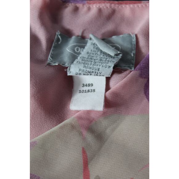 Vintage Old Navy Floral Sundress Babydoll Tea Length Pink 90s Y2K Barbiecore 10 - Picture 7 of 14